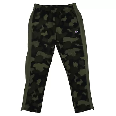 Champion Mens Urban Pursuits Mesh Pants Sweatpants Pockets Logo Green Camo New • $29.99