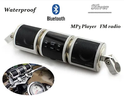Waterproof Motorcycle Scooter Audio System Radio FM Bluetooth MP3 Player Speaker • $52.71