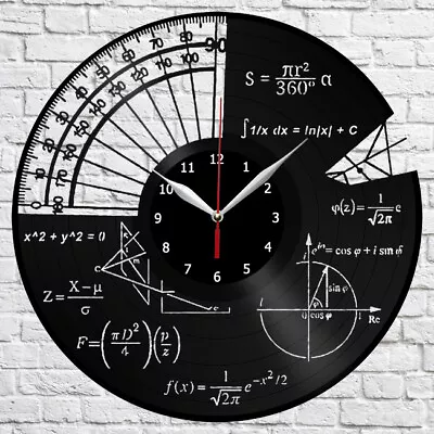 Math Themes Vinyl Record Wall Clock Home Decor The Best Original Gift 3580 • $14.99