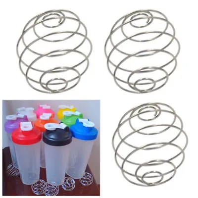 1pc Whisk Wire Protein Mixing Mixer Ball For Shaker Drink Bottle Cup Silver • $1.84