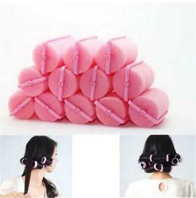 $10.96 • Buy 12X Magic Sponge Foam Cushion Hair Styling Rollers Popular Foam Soft Sponge Hair