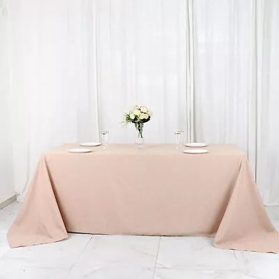 NUDE Polyester 90x132  Rectangle TABLECLOTHS Wedding Party Supplies Linens • $11.78