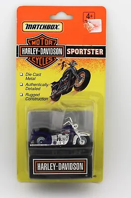 Vtg. 1993 Matchbox Harley Davidson Die Cast Motorcycle-Sportster-Purple #76246 • $2