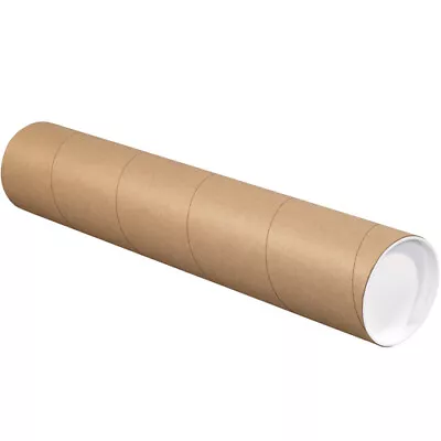 Mailing Tubes With Caps 4  X 24  Kraft 15/Case (P4024K) • $72.89