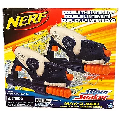 NERF Super Soaker MAX-D 3000 Blaster X2 Water Pistols Guns 2010 RARE • $79.90