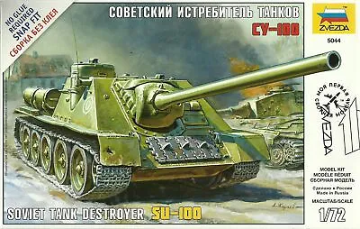 Zvezda 1/72 (20mm) SU-100 Tank Destroyer (Snap Fit) • $22.27