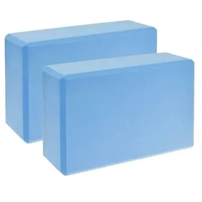 2X Yoga Block Soft Surface Non-Slip Foam Pilates Meditation EVA Balance Exercise • £7.95