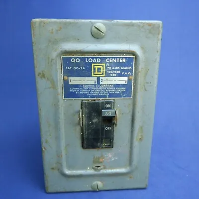 QO Square D Vintage Load Center 70 Amp W/30-amp Breaker 120/240 • $45