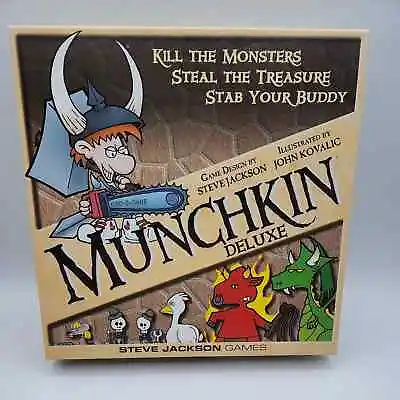 Munchkin Deluxe Family Board Card Game 3rd Printing Complete Magic Fantasy Humor • $21.99