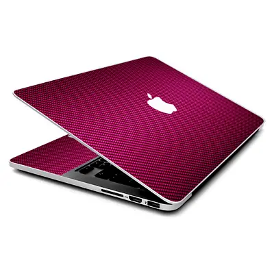 Skin Wrap For MacBook Pro 15 Inch Retina Pinkblack Carbon Fiber Look • $16.98