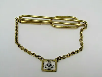 G Mason Masonic Tie Bar Clip Vintage Collectible Chain Design • $17.99