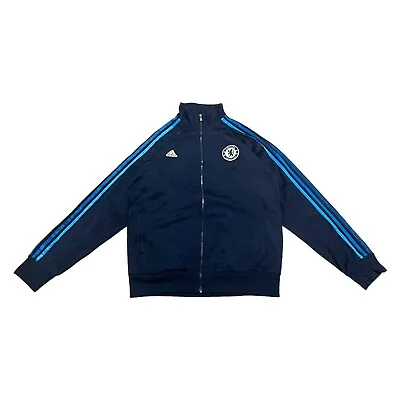 Chelsea FC Adidas Track Jacket | Vintage Football Sportswear Navy Medium VTG • £29.10