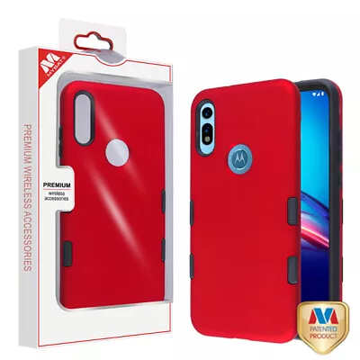 For Motorola Moto E 2020 Titanium Red Black TUFF Subs Hybrid Case • $6.59