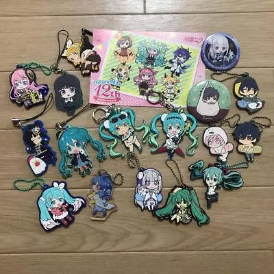 VOCALOID Hatsune Miku Goods Lot Of 18 Tin Badge Keychain Strap Modular Jack • $71.10