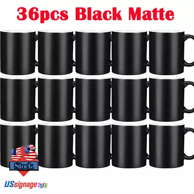 36/ctn 11OZ Blank Sublimation Mug Magic Color Changing Cup Mug Black Matte • $53.29