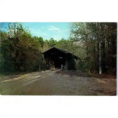 Meadows Mill Bridge Halawakee Creek Lee County AL Covered Bridge Postcard PB13 • $17