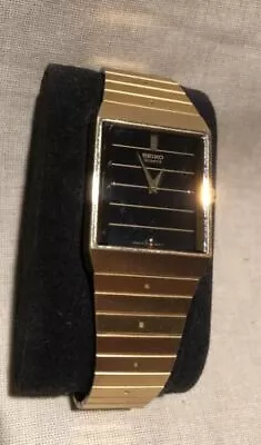 Rare Horizontal Lines 5Y00-503H Quartz Vintage Seiko Men's Watch Gold Tank • $65.70