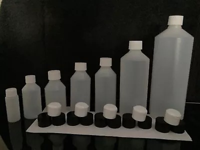 £7.45 • Buy 10 X 100ML 150ML 200ML 250ML 500ML 1000ML Natural HDPE Plastic Bottles With