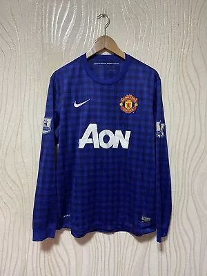 MANCHESTER UNITED 2012 2013 GOALKEEPER FOOTBALL SHIRT SOCCER JERSEY NIKE Sz L • $69.99