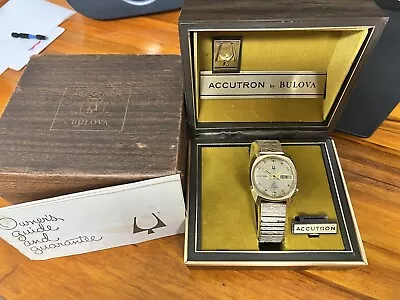 Stunning Bulova Accutron 218 Series Men’s Masonic Watch. Running W/extras • $250