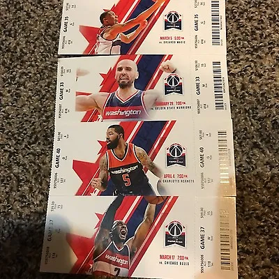 2016-17 Washington Wizards Season Ticket Stub Pick Game John Wall Bradley Beal • $1.49