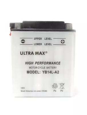 Ultramax YB14L-A2 Gel Battery Kawasaki KZ1000A (77-78)-1000 Cc • £35.99