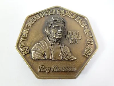 2001 Indianapolis 500 Bronze Pit Badge Belt Buckle Features: Ray Harraun  • $59.99
