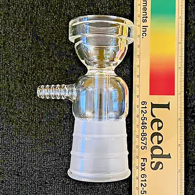 $30 • Buy Male Glass Vacuum Filtration Base, Takeoff To Flask + Sintered Disk And Gaskets