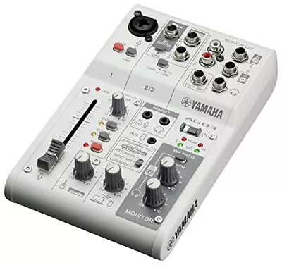 YAMAHA AG06 6ch Live Streaming Mixer USB Audio Interface AG06MK2 W White • $202.22