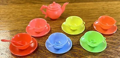 Hong Kong Miniature Plastic Tea Cup Saucer Set Multi Color • $84.99