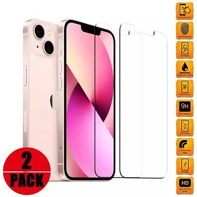 2-Pack For IPhone 13 Pro 12 Mini X Max XR 7 Plus Tempered GLASS Screen Protector • $3.99