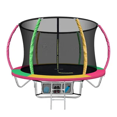$283.30 • Buy 4.5FT To 16FT Trampoline Round Trampolines W/ Basketball Hoop Kids Present Gift