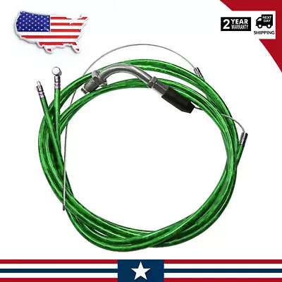 Green Throttle Cable & Clutch Cable Line For 49cc 60cc 66cc 80cc Motorized Bike • $9.99