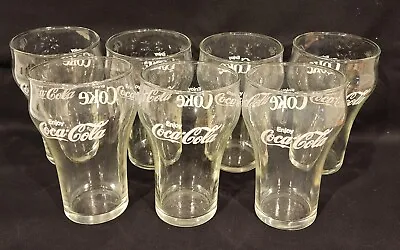 Set Of 7 Vintage Collectors Enjoy Coca-Cola Enjoy Coke Clear Drinking Glasses • $21