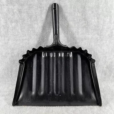 Heavy Duty Metal Dust Pan Black 11 X 14 Inches Vintage Steel • $24.99