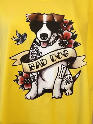 £12.99 • Buy  SUBLIMATION Bad Dog  Jack Russell Sublimation T, Size  M ,Yellow