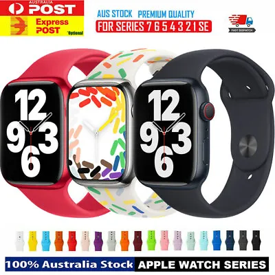 Apple Watch IWatch Sports Band Strap Series 9 SE 8 7 6 5 4 38 40 41 42 44 45 49 • $5.99