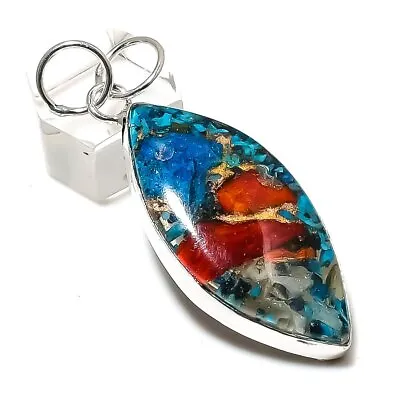 Spiny Oyster Gemstone 925 Sterling Silver Gift Jewelry Pendant 2.40  P781 • $18.79