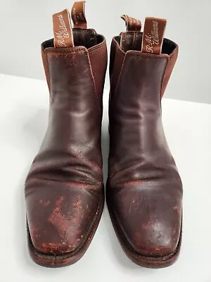 RM Williams Craftsman Boot Chesnut Brown Size 9 Mens HCF Leather Made Australia • $179