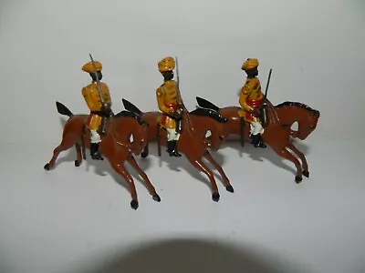 3 Vintage Britains Lead Mounted Indian Cavalry • £9.99