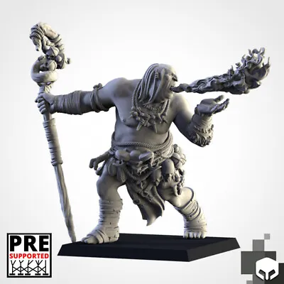 Ogre Shaman Northern Ogres RPG Wargames Fantasy DnD Ogre Monstrous Miniature • $35.12