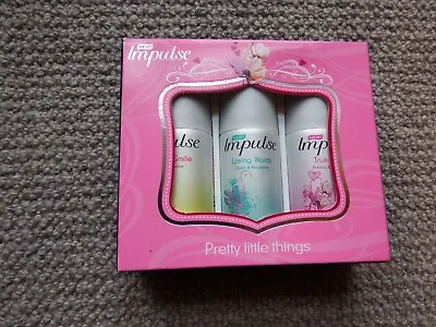 Impulse Pretty Little Things Body Fragrance Trio Floral Set 35ml X3 • £15