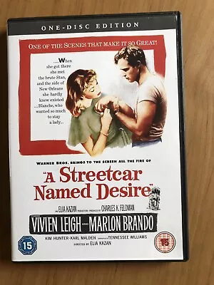 A Streetcar Named Desire - Marlon Brando Vivien Leigh DVD VGC Free P&p • £6.85