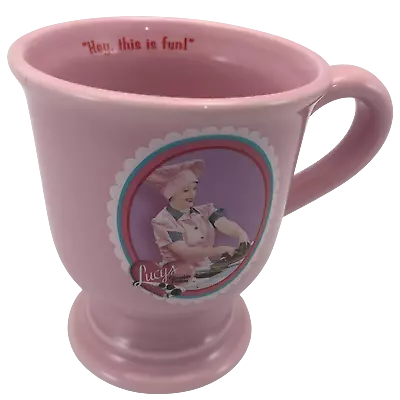 I Love Lucy Chocolate Factory Coffee Mug Pedestal Pink 14oz • $12.39