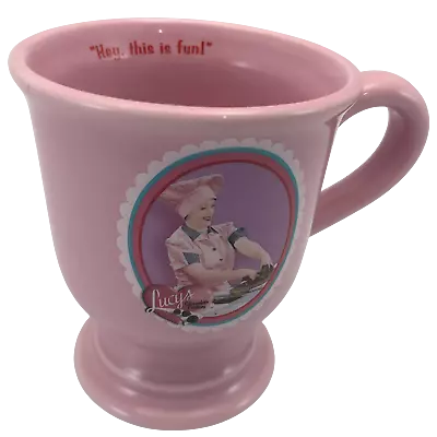 I Love Lucy Coffee Mug Lucy's Chocolate Factory Pedestal Pink 14oz • $12.45