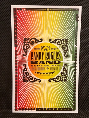 $199.99 • Buy Randy Rogers Band Ryman Beautiful Poster  2014 HATCH SHOW PRINT POSTeR
