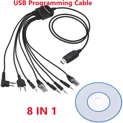 4.2ft USB Programming Cable Cord With CD For KENWOOD ICOM BAOFENG VERTEX Linton • $12.09