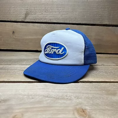 Vintage Ford Symbol Blue Patch Snapback Trucker Hat Cap • $20.89