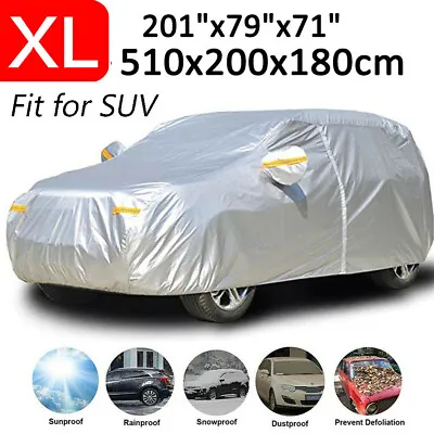 Full SUV Car Cover Waterproof Rain Dust Protector W/Zipper For Lexus RX350 RX450 • $40.59
