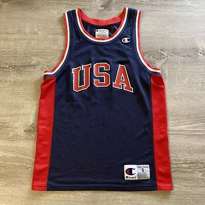 Vtg USA Champion Basketball Jersey Mens Small #9 Jordan Carter Red White Blue • $19.87